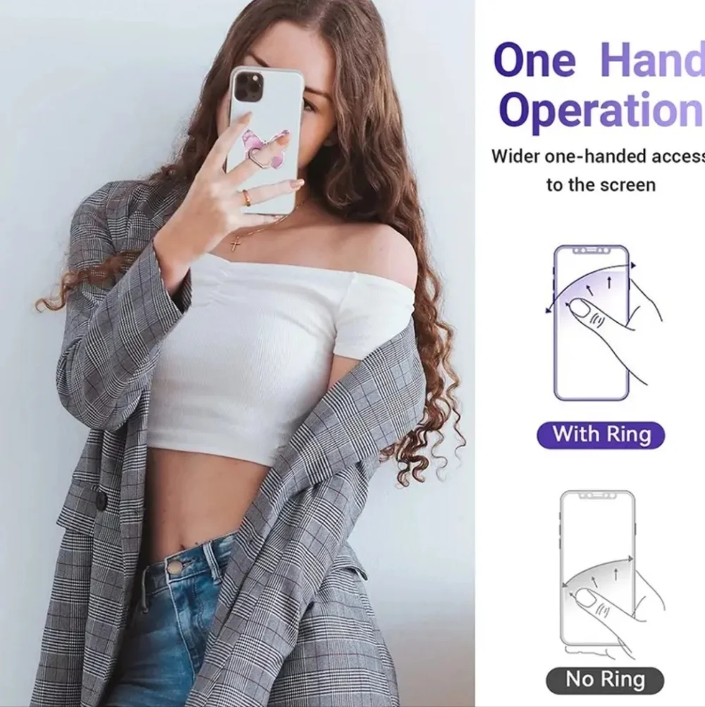 Cellphone Butterfly Ring Holder Rotates 360 Degrees, Cellphone Stand‎ Phone Grip